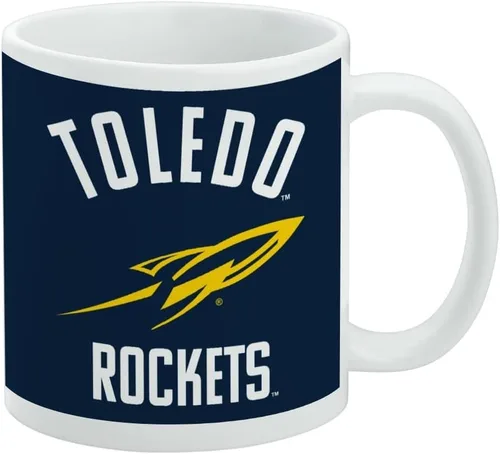 Vista 359 de Taza de cerámica con el logotipo principal de la Universidad Rider, taza de regalo novedosa para café, té y bebidas calientes, 11oz, blanca