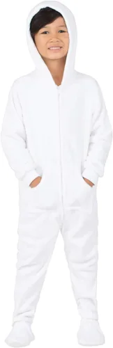 Vista 2 de Footed Pajamas - Pijama de una pieza de chenilla para niños pequeños Enterizo de pijama de una pieza para niños y niñas Unisex