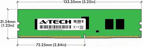 Vista 7 de A-Tech 4GB DDR4 2133MHz PC4-17000 ECC RDIMM 1Rx8 Single Rank 1.2V ECC Registered DIMM de 288 pines Módulo de actualización de memoria RAM para 1