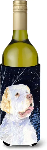 Vista 150 de Caroline's Treasures SS8447CC Starry Night English Bulldog - Enfriador para latas o botellas, lavable, funda plegable con aislamiento para bebidas