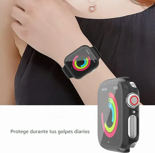 Vista 6 de Paquete de 12 fundas compatibles con Apple Watch de 1.575 pulgadas SE 3 SE 2 Series 6 5 4 SE con protector de pantalla de vidrio templado