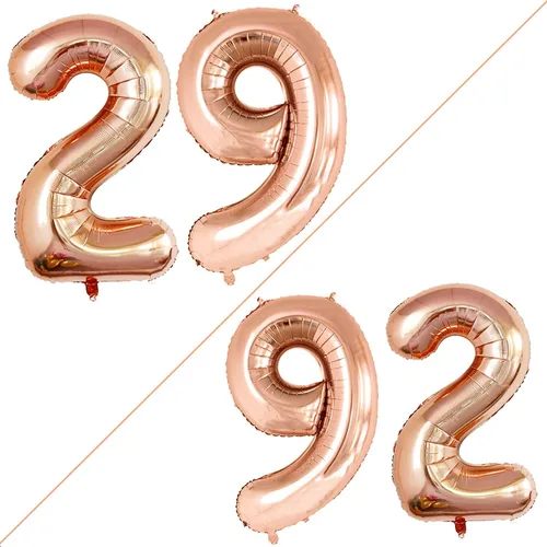 Vista 193 de Goer, conjunto de globos de papel aluminio para decoraciones de cumpleaños, globos de las letras de feliz cumpleaños y de números Oro