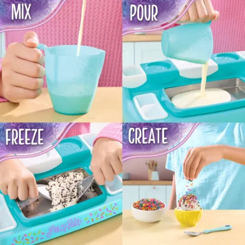 Vista 3 de ProductMix Mezclas de Helado Fáciles de Hornear y Congelar/Vainilla - Galletas y Crema y Miel de Caramelo/Fresa - Pastel Cortado y Deleite