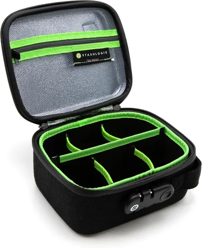 Vista 9 de STASHLOGIX Bolsa de control de olores con cerradura de combinación Bolsa de almacenamiento sin olor: The Silverton Naranja