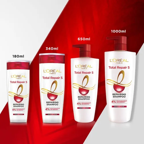 Vista 6 de L'Oreal Paris Hair Expertise Total Repair 5 Champú, 21.6 fl oz