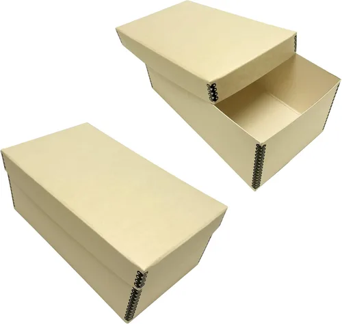 Vista 11 de Lineco Caja de tarjetas fotográficas, almacenamiento de archivo de calidad de museo, sin ácidos con tapa extraíble, almacenamiento a granel
