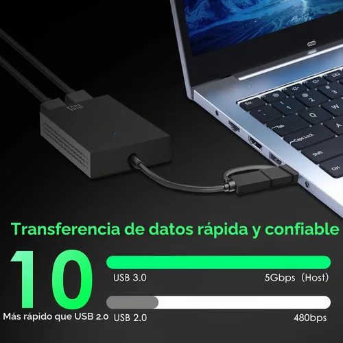 Vista 4 de Minthouz Divisor HDMI para monitores duales, adaptador universal de gráficos de video para Thunderbolt 5/4/3, USB 4, USB-A/C, Mac y Windows, USB-C a