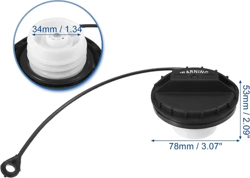 Vista 6 de ACROPIX Tapa de llenado de depósito de combustible para Nissan Titan 5.6L V8 2004-2006 No.17251-AR201/17251-ZJ01B - Paquete de 1 negro