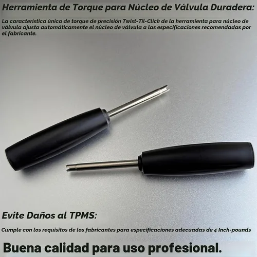 Vista 2 de 2 Piezas Herramienta de Torque para Núcleo de Válvula, Evita Daño al TPMS, Herramienta de Remoción e Instalación de Núcleo de Válvula, Ayuda a