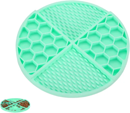 Vista 19 de Cuencos para perros de alimentación lenta, cuenco de comida para perros de comedor lento, amarillo y diámetro: 6.3 pulgadas, diseñado para perros