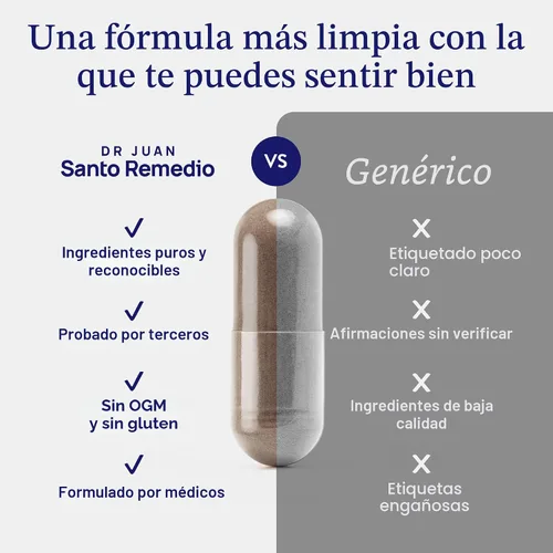 Vista 6 de Santo Remedio Super Nopal, suplemento diario de fibra, 60 cápsulas