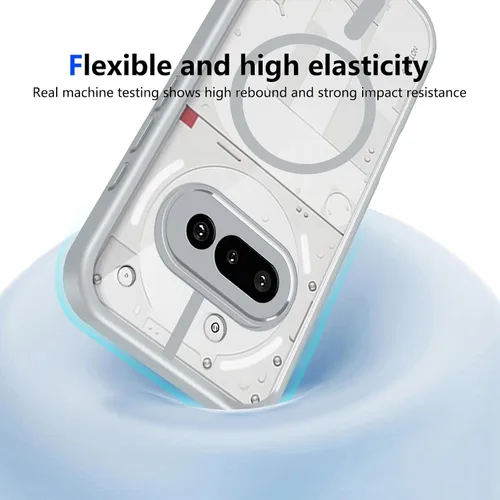 Vista 438 de Funda magnética transparente compatible con Xiaomi 17T, color negro 2 en 1 PC + TPU cubierta de teléfono a prueba de golpes, carcasa protectora