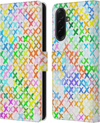 Vista 278 de Head Case Designs Officially Licensed Ninola Brushstrokes Multi Colorful Leather Wallet Case Compatible with Samsung Galaxy A07 4G