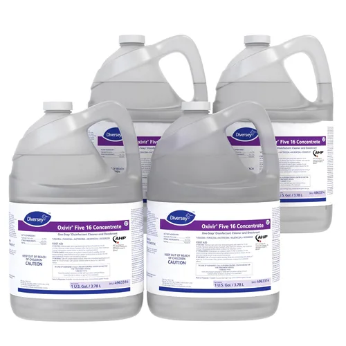 Vista 5 de Oxivir Diversey 4963314 Five 16 Limpiador líquido desinfectante de fuerza hospitalaria de un solo paso, peróxido de hidrógeno acelerado