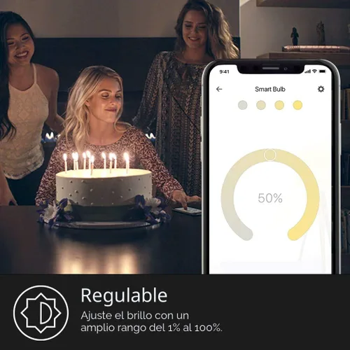 Vista 4 de Kasa Smart Bombillas que funcionan con Alexa y Google Home, bombilla LED inteligente regulable, A19, 9 W, 800 lúmenes, blanco suave (2700 K)
