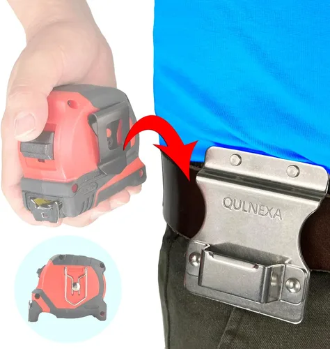 Vista 7 de Soporte de taladro con clip para cinturón de herramientas, funda con clip para cinturón de herramientas para soporte de cinta métrica, funda