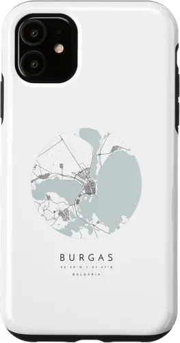 Vista 8 de Burgas Bulgaria Coordinates map - Carcasa para iPhone 16