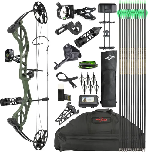 Vista 10 de Archery E8 Compound Bow Set for Adults and Teens RTH Hunting and Target Practice 19”-30” Draw Length,19-70 Lbs Draw Weight,up to IBO 320 fps,Limited