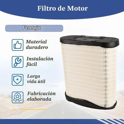 Vista 5 de Filtro de Motor D37-1061 Compatible con Kenworth T680 2023, Peterbilt 579 2023, Reemplaza D371061
