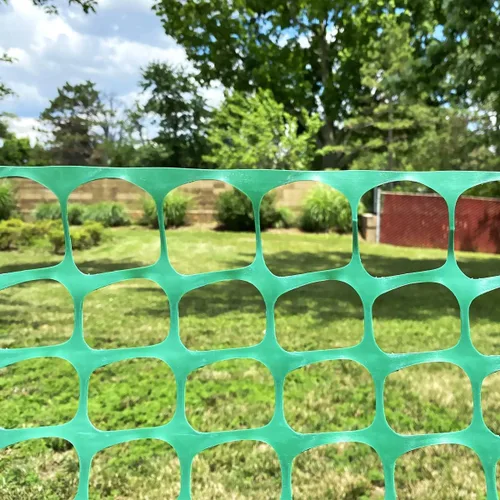 Vista 9 de Ashman - Valla de malla de plástico, 4'x50' pies, 1 rollo, verde, red de barrera de construcción, valla de jardín, envoltura de vallas, sobre