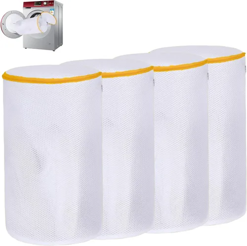 Vista 10 de Bolsa para lavadora de zapatos, bolsa de zapatos para lavadora y secadora, malla blanca Sandwish, 2 L (8 x 15 pulgadas)