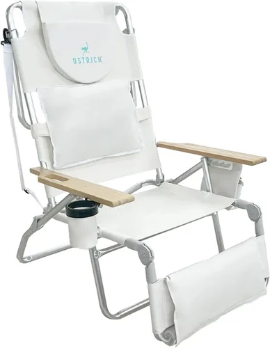 Vista 13 de Ostrich Silla reclinable de salón, Tumbona plegable de lujo para exteriores 3 en 1, Verde Lima - Reclinador compacto y portátil para bronceado
