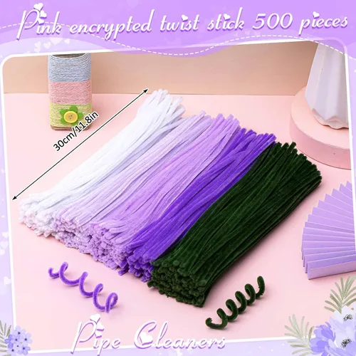 Vista 2 de Peryiter - Paquete de 500 unidades de limpiador de tuberías, color flor