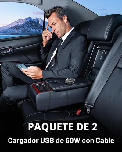 Vista 7 de Cable Carplay de coche para iPhone 17/17 Pro/Air/17e/16/15 Pro Max/Plus, 2 unidades USB A a USB C para CarPlay USBC, iPad, Galaxy, Pixel, accesorios