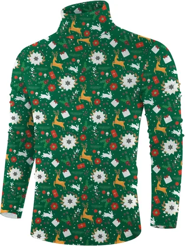 Vista 31 de Poriff - Suéter de cuello de tortuga térmico, de punto, liviano, casual, con corte entallado, para hombre Albaricoque