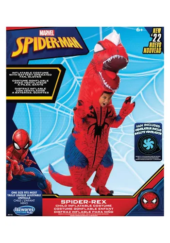 Vista 4 de Disfraz Inflable de Spider-Rex para Niños Multicolor