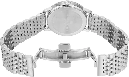 Vista 5 de Maurice Lacroix Eliros Reloj de cuarzo de acero inoxidable para mujer con correa de acero inoxidable, plata, 16 (Modelo EL1094-SS002-110-1)