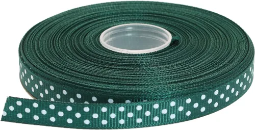 Vista 42 de Cinta de grogrén de lunares de 25 yardas cada rollo 100% poliéster (1 pulgada, beige)