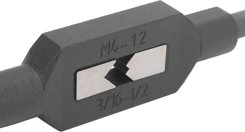 Vista 7 de Hilitand Mango de llave de grifo ajustable de acero 45# para grifos 3/16-1/2 (M4-), herramienta de llave de roscado de escariador estándar de EE. UU