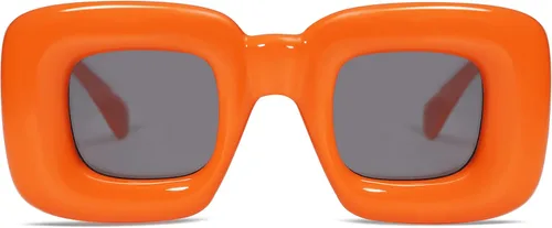 Vista 3 de VANLINKER Lindas gafas de sol cuadradas infladas para mujeres y hombres, gafas gruesas retro con marco grueso divertido máscara sombras VL9733