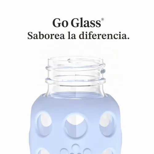 Vista 3 de Lifefactory Biberón de vidrio con pezón etapa 1 y funda protectora de silicona manta de 4 onzas