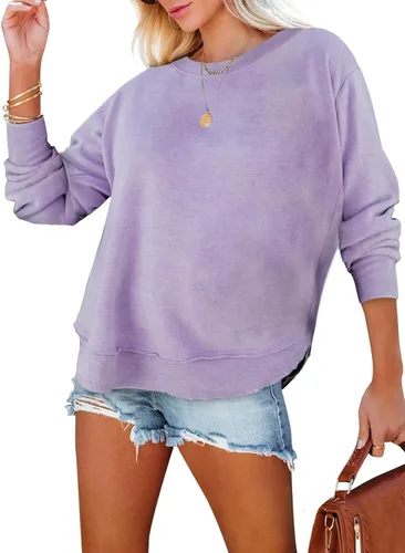 Vista 16 de EVALESS Sudadera con cuello redondo para mujer Negro