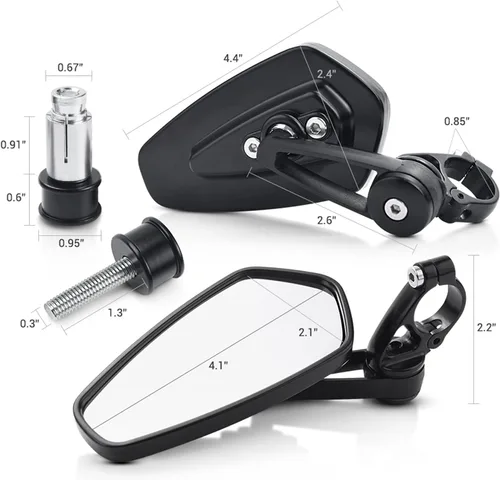 Vista 2 de Accesorios Motocicleta BAR END MIROIR para Yamaha R1 2003 Jog RR Blaster TTR 250 R6 2017 Road Star YZF600R FZ25 R1 2004 Moto Accesorios