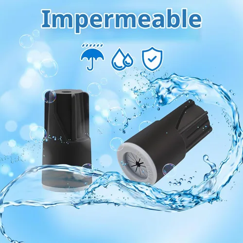 Vista 7 de 36 piezas negro impermeable conectores de alambre tuercas de alambre negro-36