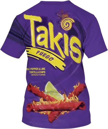 Vista 2 de Camisetas unisex de manga corta con estampado 3D y cuello redondo