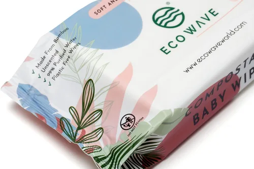 Vista 9 de Eco Wave Toallitas para bebé, 100% compostables ecológicas de bambú, sin olor, hipoalergénicas, veganas, sin alcohol, adecuadas para piel sensible