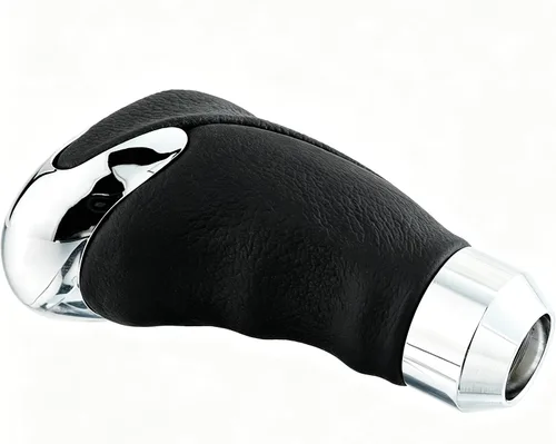 Vista 6 de Lunsom Pomo de Palanca de Cambios de Cuero, Cabezal de Mango de Palanca de Cambios de Transmisión Type-R se Adapta a la Mayoría de Automóviles Negro