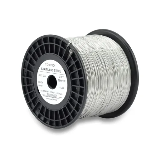 Vista 13 de Alambre de bloqueo, T302/304 de acero inoxidable, NASM20995, MS20995C, ASTM A580 Cond A, AMS5697, 0.020 pulg (0.51 mm), 1 lb (0.45 kg) Lata