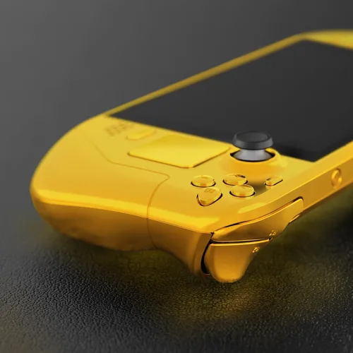 Vista 5 de eXtremeRate Juego completo de carcasa de bricolaje con botones para Steam Deck LCD, placa frontal personalizada de repuesto para Steam Deck LCD, oro