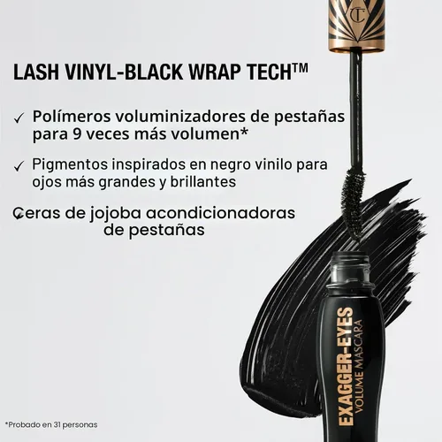 Vista 12 de Charlotte Tilbury Exagger-Eyes Volume & Length Mascara, Exagger-Black