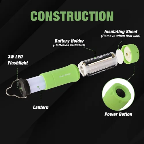 Vista 7 de EverBrite Mini Linternas y Faroles 2 en 1, Combo de Linterna con Zoom con 3 Modos, Artículos Esenciales para Acampar, Farol de 2 Piezas a Batería