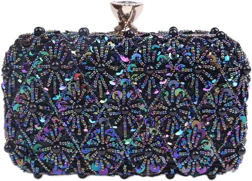 Vista 6 de FUKZTE Bolso cruzado de noche con purpurina para mujer