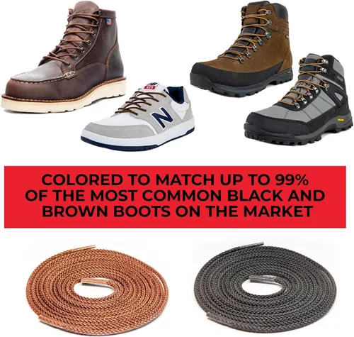 Vista 5 de IRONLACE Unbreakable Round Bootlaces - Indestructible, Waterproof & Fire Resistant Boot & Shoe Laces