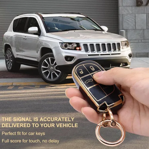 Vista 4 de Elegananccy para Funda de Llavero de Jeep, Negro