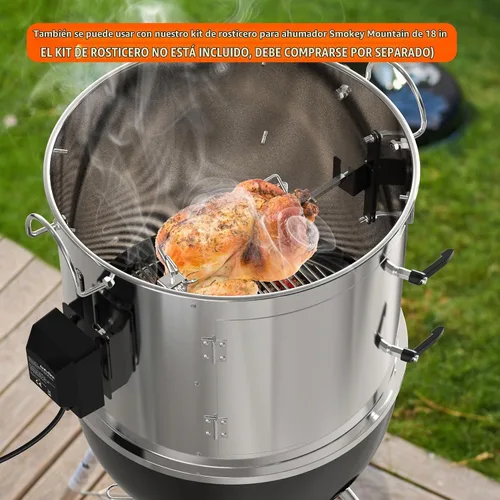 Vista 4 de onlyfire Kit de fumar para parrilla para colgar costillas para hervidor