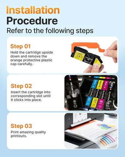 Vista 5 de E-Z Ink - Cartuchos de tinta remanufacturados para Epson 410XL, 410 XL, T410XL, negros con chip actualizado para usar con impresoras Expression